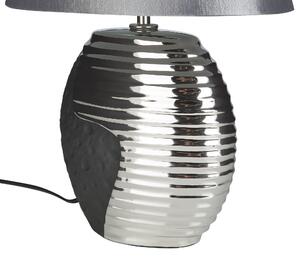 Lampka nocna stołowa mała ceramiczna abażur oświetlenie ozdoba czarna ESLA Beliani