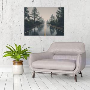 Obraz drogi w deszczu (70x50 cm)