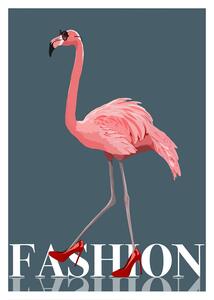 Ilustracja Fashion Flamingo, ByKammille