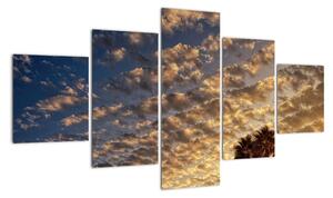 Obraz - palmy pośród chmur (125x70 cm)