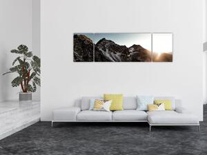 Obraz skalistego pasma górskiego (170x50 cm)