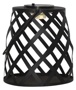 Czarny lampion LED Star Trading Calabria, wys. 20 cm