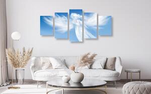 5-częściowy obraz wizerunek anioła w chmurach