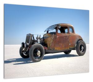 Obraz samochodu na pustyni (70x50 cm)