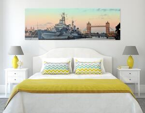 Obraz piękna łódź na Tamizie w Londynie