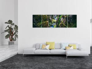 Obraz - Rzeka w skalistej dolinie (170x50 cm)