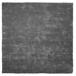 Nowoczesny dywan poliester ciemnoszary kudłaty wykonany ręcznie 200 x 200 cm Demre Beliani
