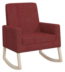 Fotel bujany, winna czerwień, tapicerowany tkaniną