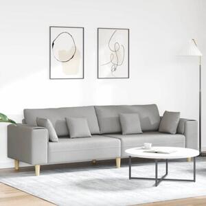 Sofa 4-osobowa w kolorze szarym chmur z oddychajÄ cÄ tkaninÄ i luksusowym wsparciem sprÄÅ¼ynowym