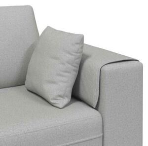 Sofa 4-osobowa w kolorze szarym chmur z oddychajÄ cÄ tkaninÄ i luksusowym wsparciem sprÄÅ¼ynowym