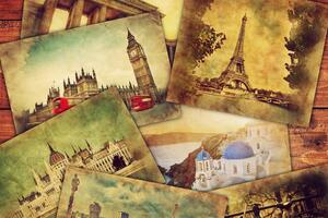 Obraz pocztówki stolic świata