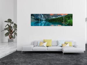 Obraz turkusowego jeziora (170x50 cm)