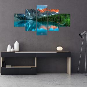 Obraz turkusowego jeziora (125x70 cm)
