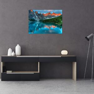 Obraz turkusowego jeziora (70x50 cm)