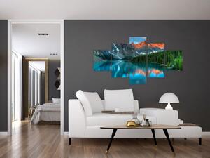 Obraz turkusowego jeziora (125x70 cm)