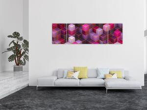 Obraz fioletowych kostek (170x50 cm)