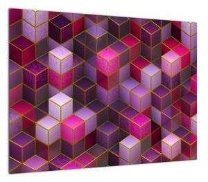 Obraz fioletowych kostek (70x50 cm)