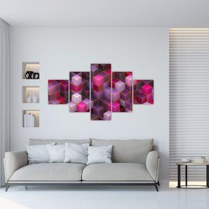 Obraz fioletowych kostek (125x70 cm)