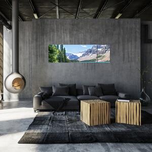 Obraz alpejskiego jeziora (170x50 cm)