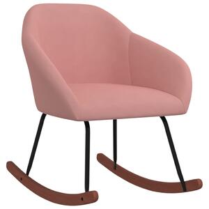 Fotel bujany, różowy, tapicerowany tkaniną