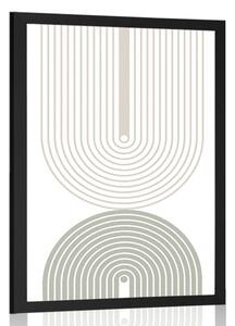 Plakat minimalistyczne tęcze Mid-Century