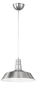 Metalowa lampa wisząca w kolorze matowego srebra z metalowym kloszem ø 36 cm Will – Reality