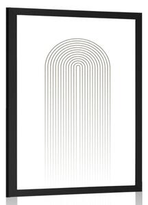 Plakat minimalistyczna tęcza Mid-Century