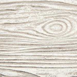 Zestaw 2 doniczek ogrodowych prostokątnych efekt drewna białe Paos Beliani