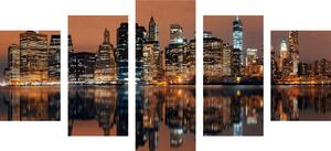 5-częściowy obraz miasto Manhattan