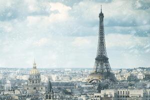 Obraz zimowy Paryż