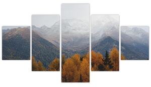 Obraz - Widok na grzbiety górskie (125x70 cm)