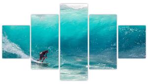 Obraz surfera na falach (125x70 cm)