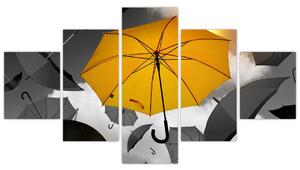 Obraz żółtego parasola (125x70 cm)