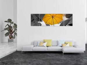 Obraz żółtego parasola (170x50 cm)