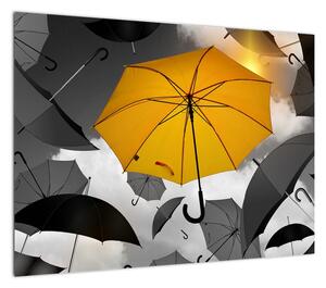Obraz żółtego parasola (70x50 cm)