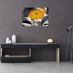 Obraz żółtego parasola (70x50 cm)