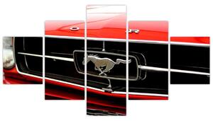 Obraz - Szczegół czerwonego samochodu (125x70 cm)
