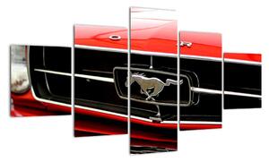 Obraz - Szczegół czerwonego samochodu (125x70 cm)