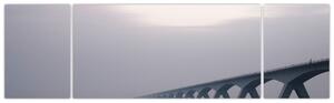 Obraz mostu we mgle (170x50 cm)