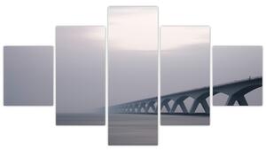 Obraz mostu we mgle (125x70 cm)