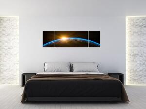 Obraz planety Ziemi z kosmosu (170x50 cm)
