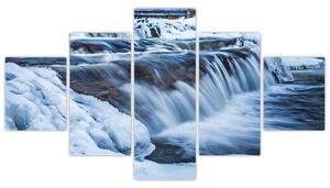 Obraz rzeki zimą (125x70 cm)