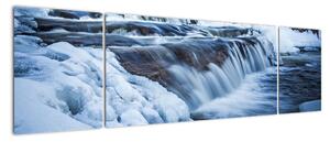 Obraz rzeki zimą (170x50 cm)