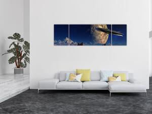 Obraz - Przybycie kosmitów (170x50 cm)