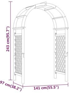 Pergola ogrodowa, 141x97x243 cm, impregnowane drewno sosnowe