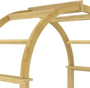 Pergola ogrodowa, 141x97x243 cm, impregnowane drewno sosnowe