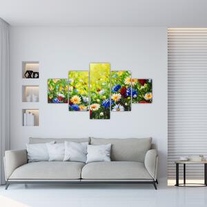 Obraz dzikich kwiatów (125x70 cm)