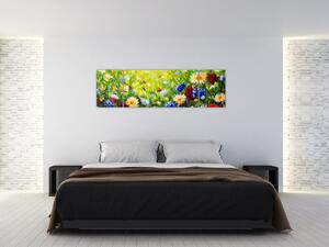 Obraz dzikich kwiatów (170x50 cm)