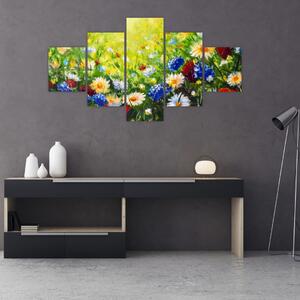 Obraz dzikich kwiatów (125x70 cm)