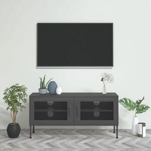 Szafka pod telewizor, antracytowa, 105x35x50 cm, stalowa